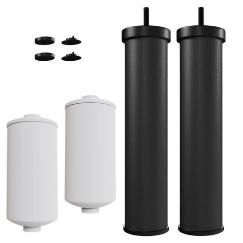 Black Element Replacement Water Filters For Gravity - Fed Filter Systems 2 - Pack (Fits Berkey systems) - Quality Water Treatment