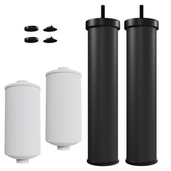 USWF Gravity Filter Elements Combo Pack, Black Carbon And Fluoride Elements - Quality Water Treatment