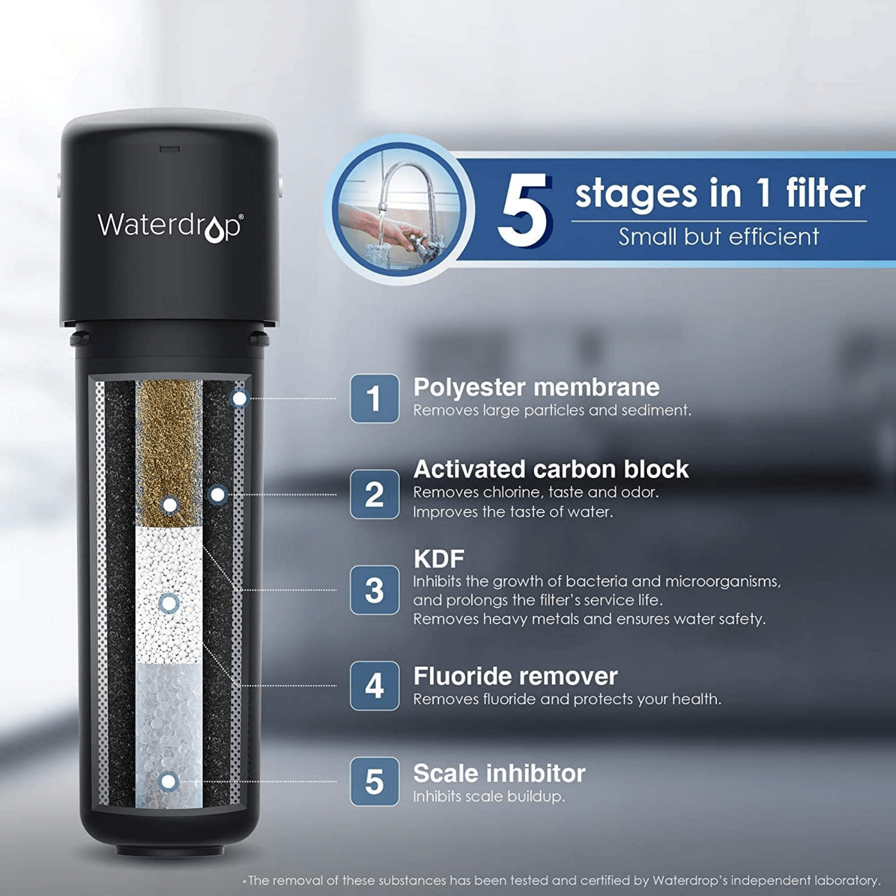 Water Filtration System WaterDrop Water Filter | Under Sink Direct Connect Filtration System