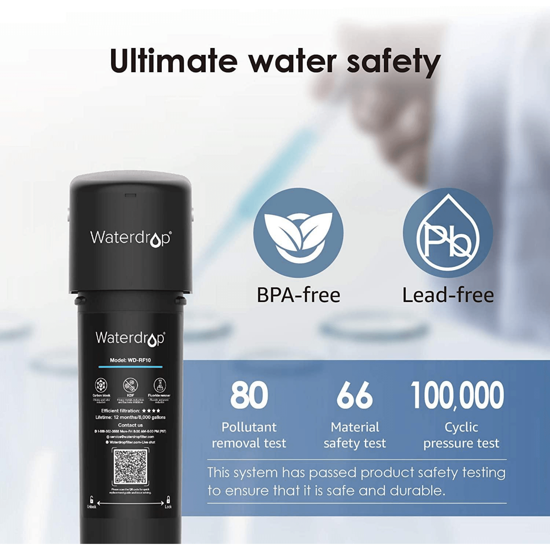 Water Filtration System WaterDrop Water Filter | Under Sink Direct Connect Filtration System