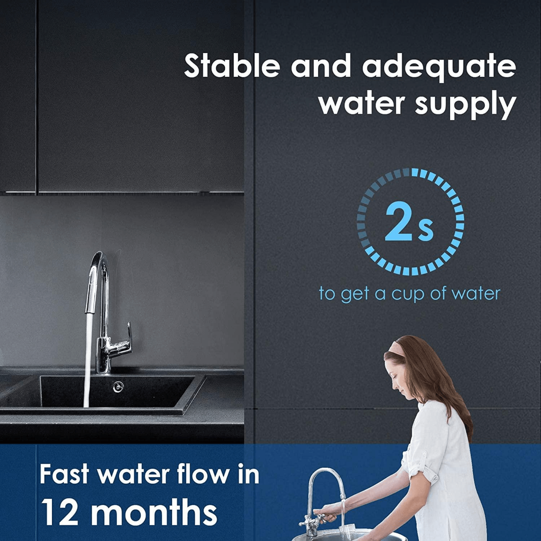 Water Filtration System WaterDrop Water Filter | Under Sink Direct Connect Filtration System