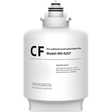 Waterdrop WD-G2CF Filter, Replacement For WD-G2-W, WD-G2-B